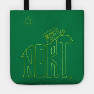 Nort Yellow Line Art Tote