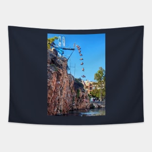 Agios Nikolaos Cliff Diving Tapestry