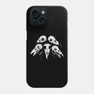 Bird skulls with feathers Phone Case