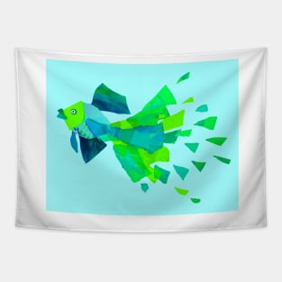 Splish-Splash ~ Bright Greens and Blues Tapestry