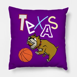 Texas Wild Bulldogs Basketball Squad Warmup Jersey Pillow