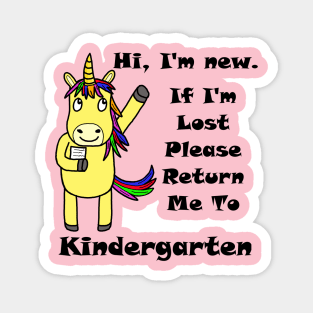 Kindergarten Unicorn Magnet