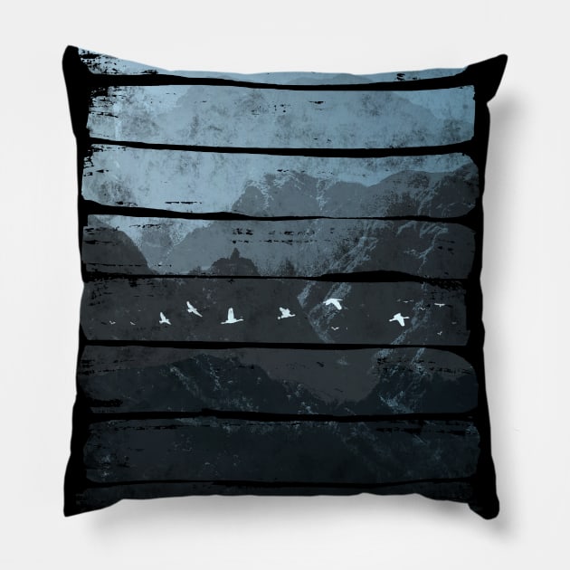 Blue Ridge Mountains - Appalachian Pillow by Area31Studios