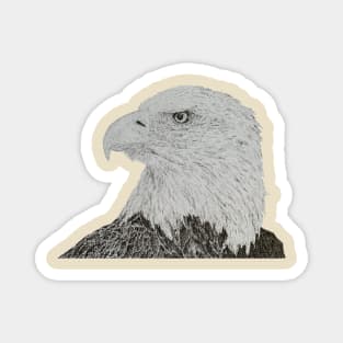 Dotwork Eagle Art Print Magnet