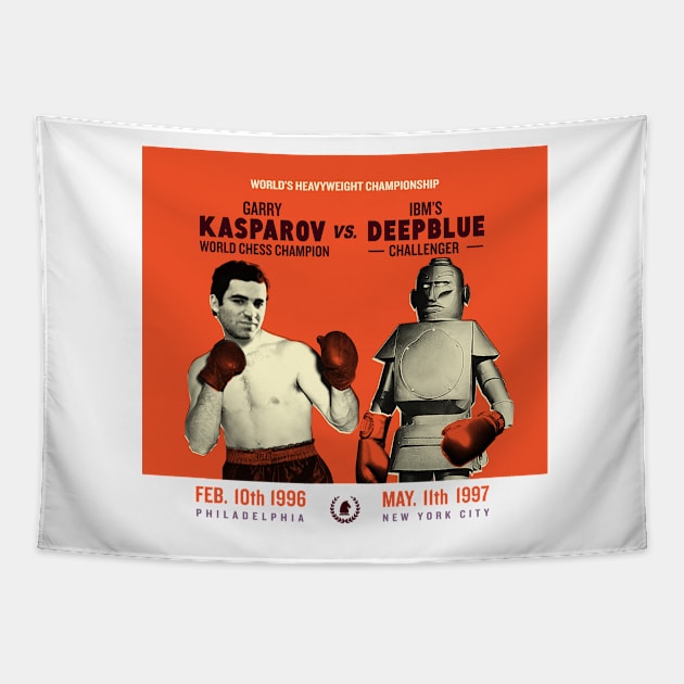 Kasparov vs Deepblue Tapestry by chillstudio