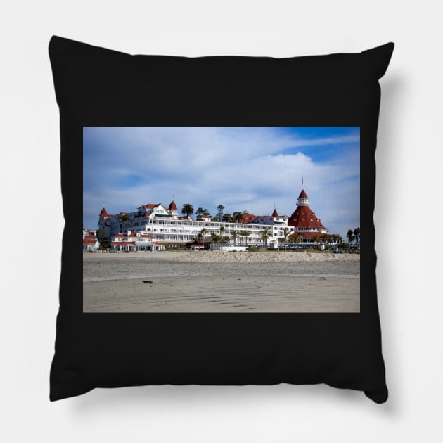 Hotel Del Coronado Pillow by randymir