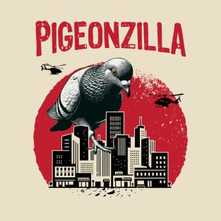 Pigeonzilla Funny Remake Classic Japanese Film Cute T-Shirt