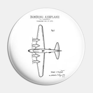 BOMBING AIRPLANE patent Pin