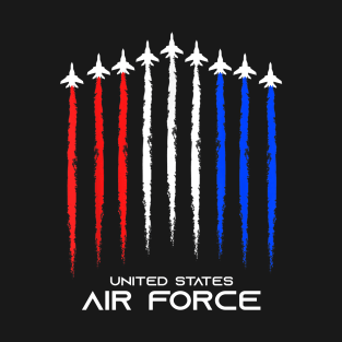 Air Force US Veterans American Flag 4th of July Patriotic T-Shirt