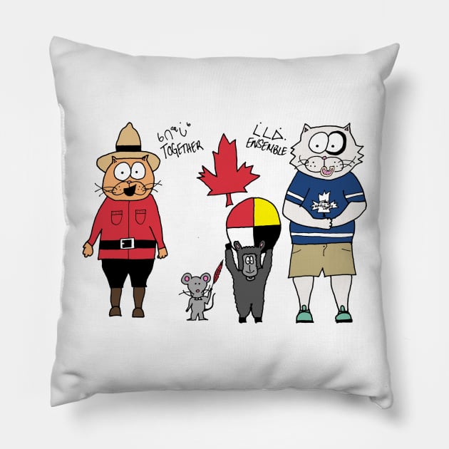 Happy Kitten Canada Day! Pillow by KittenMiylk