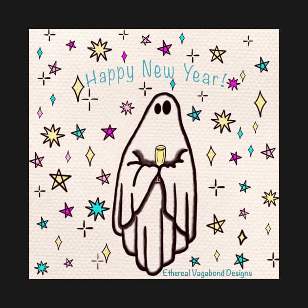 Happy New Year Ghost by Ethereal Vagabond Designs