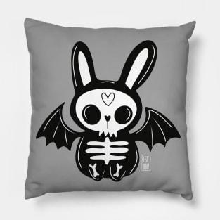 bat rabbit cute bunny goth harajuku Pillow