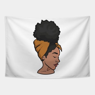 Beautiful Afro Queen in Headwrap Tapestry