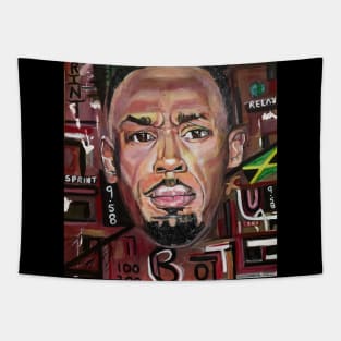 Usain Bolt, GOAT, Wall art Tapestry