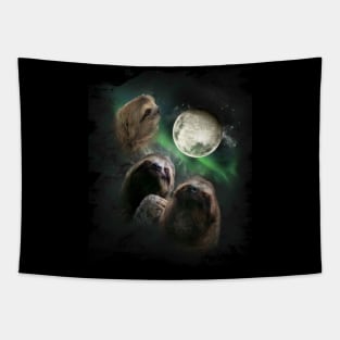 3 Sloth Moon Tapestry
