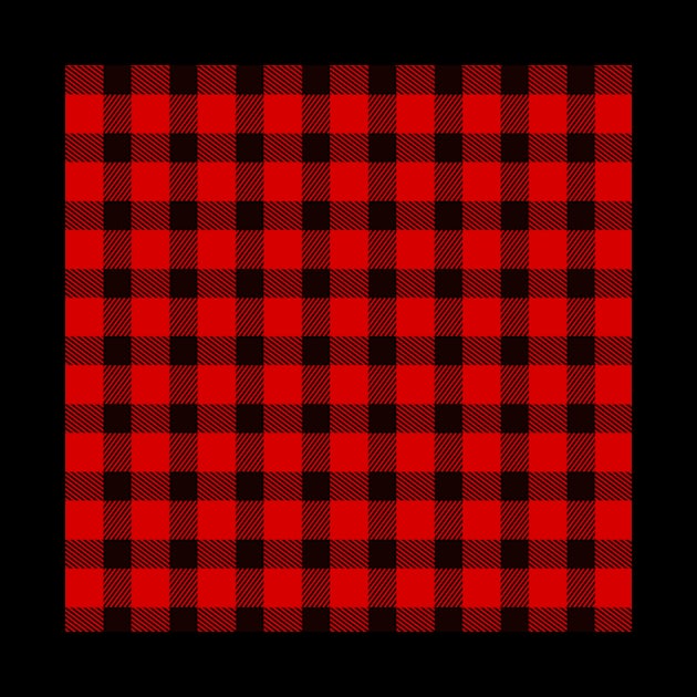 Buffalo Plaid Red Black Checks by ColorFlowCreations