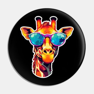 Giraffe Wearing Sunglasses Pin