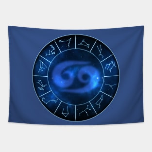 Cancer Zodiac Symbol Tapestry