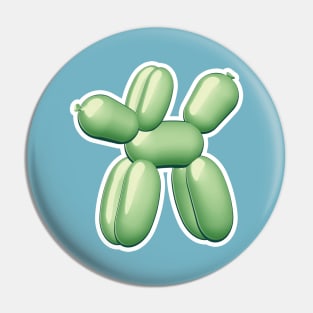 Balloon Dog Green Pin