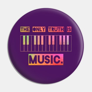 Music Quote Rainbow Piano Pin