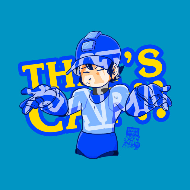 That's Cap - MegaMan T-Shirt (Alt) by SketchBravo