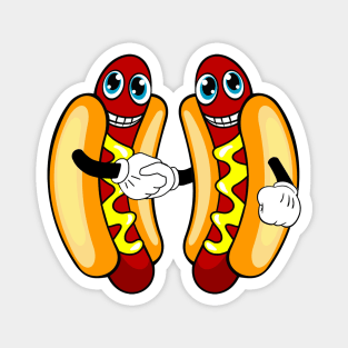 Hot Dogs And Handshakes Magnet