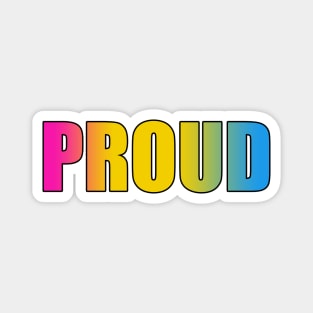 Pansexual Flag 'PROUD' Magnet