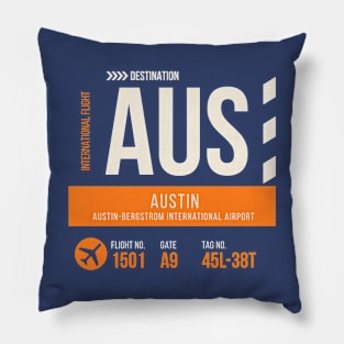 Austin Airport Stylish Luggage Tag (AUS) Pillow