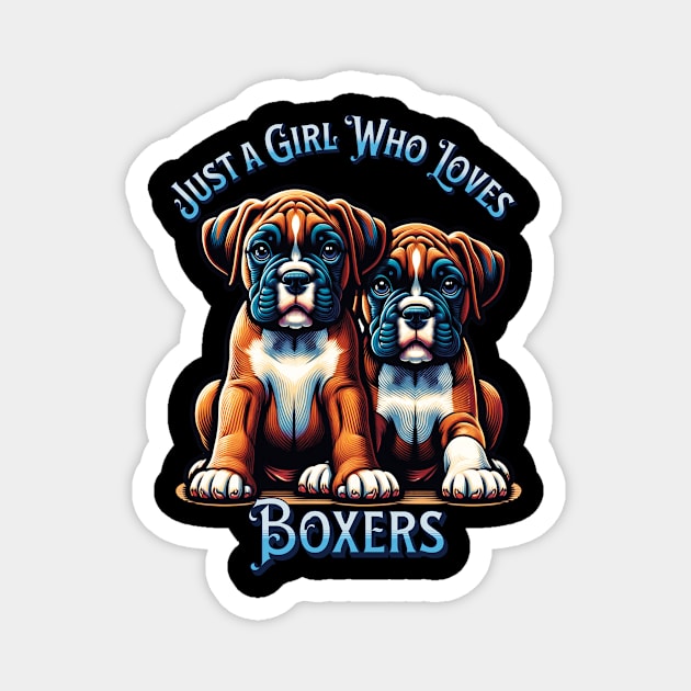 Boxer Love Tee - Perfect for Dog Enthusiasts Magnet by Silly Pup Creations