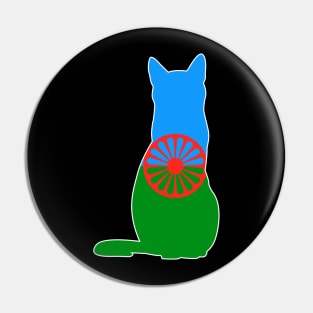 Romani Cat Flag Pin