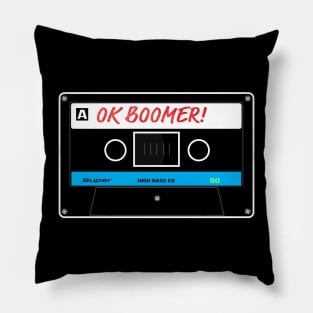 OK Boomer Cassette Tape Pillow