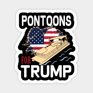 pontoons boat owners support Trump 2020 Magnet