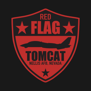 F-14 Tomcat Red Flag Patch (Small logo) T-Shirt