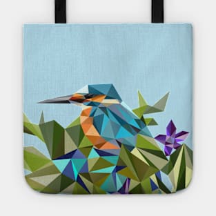 Common Kingfisher (halcyon) in Triangles Tote