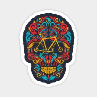 Bike Skull Magnet