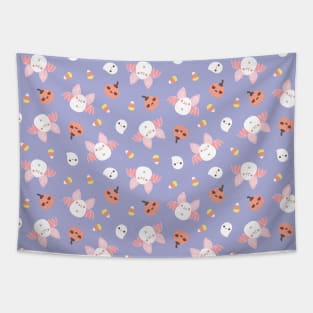 Halloween Bat Pattern in Pastel Purple Tapestry