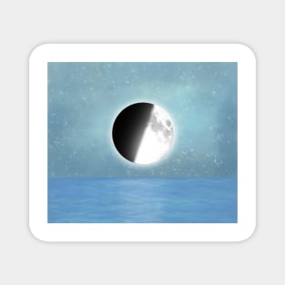 Moonlit ocean Magnet