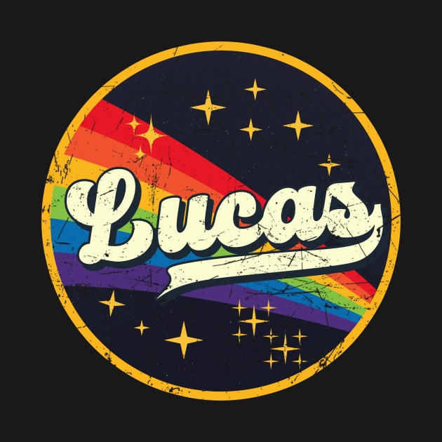 Lucas // Rainbow In Space Vintage Grunge-Style by LMW Art