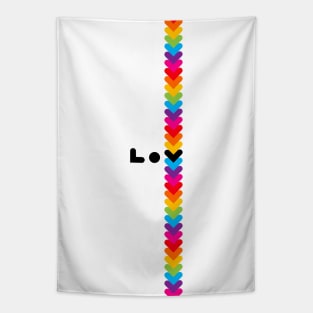 LOV rainbow design, version five Tapestry