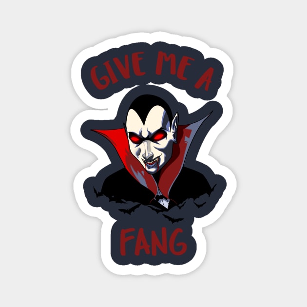Give Me A Fang Vampire Magnet by WaggyRockstars