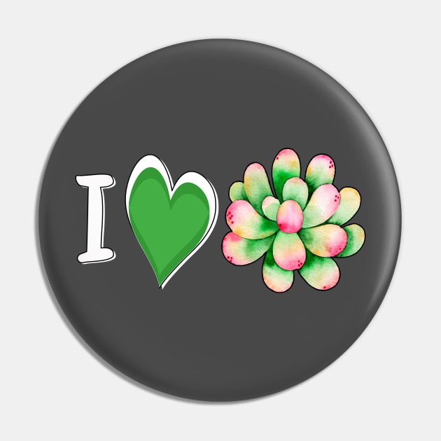 I Heart Succulents Pin by EpicSonder2017