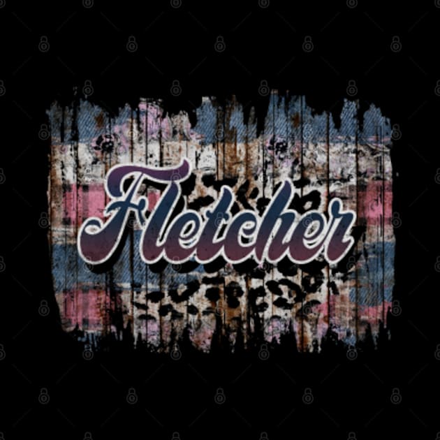 Personalized Name Fletcher Vintage Styles Gift 70s 80s 90s by monkey Animal