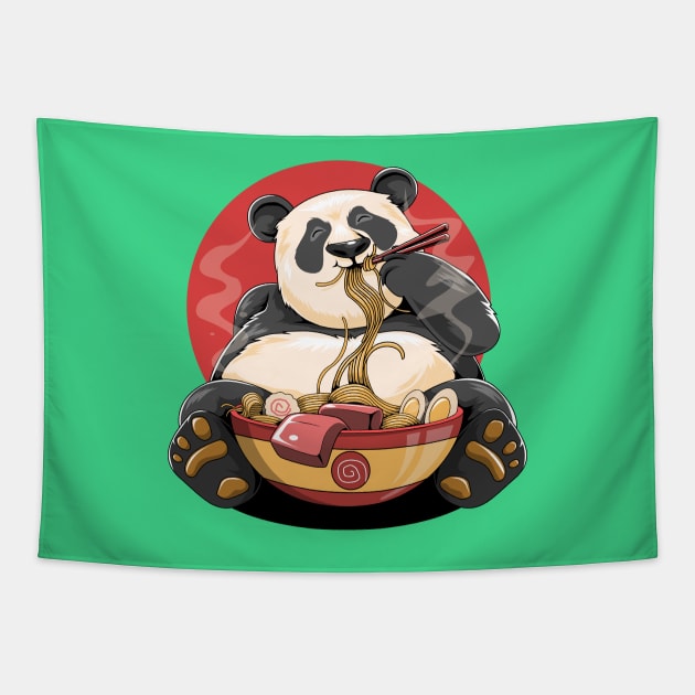 Ramen Panda Tapestry by AngelFlame