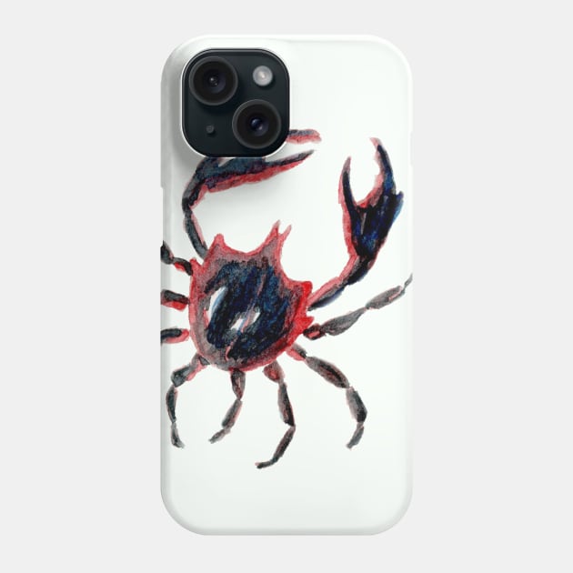 Watercolor Kelp Crab Phone Case by paintedpansy