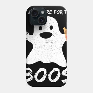 I'm just here for the boos Funny Beer Pizza Lover Halloween Phone Case