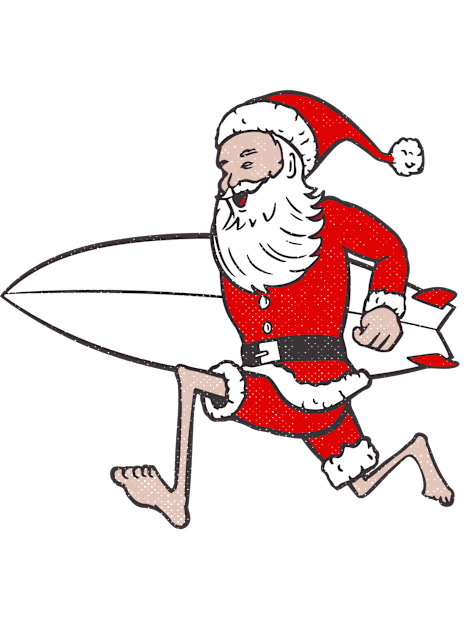 Cedar Island, NC Christmas Vacationing Skiing Santa Kids T-Shirt by Contentarama