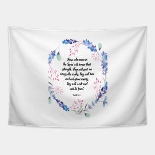 Bible verse Wings like eagles, Isaiah 40 31 Bible Verse, Those who hope in the lord will renew their strength, Isaiah 40 31, Christian gifts for women, Bible verse Tapestry