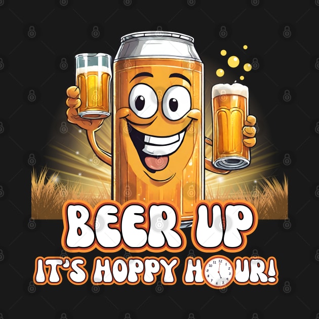 Beer Up It's Hoppy Hour! by Kenny The Bartender's Tee Emporium