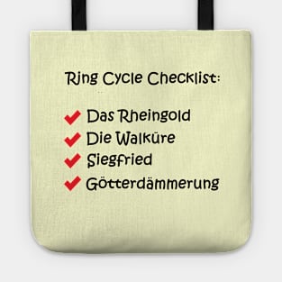 Ring Cycle Checklist Tote