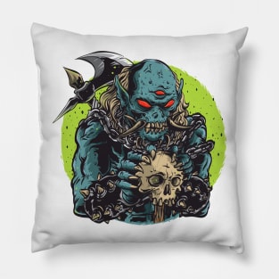 Three eyed Cyclops - Eye See You!: Skull-Splitting Troll Hunting Axe Pillow